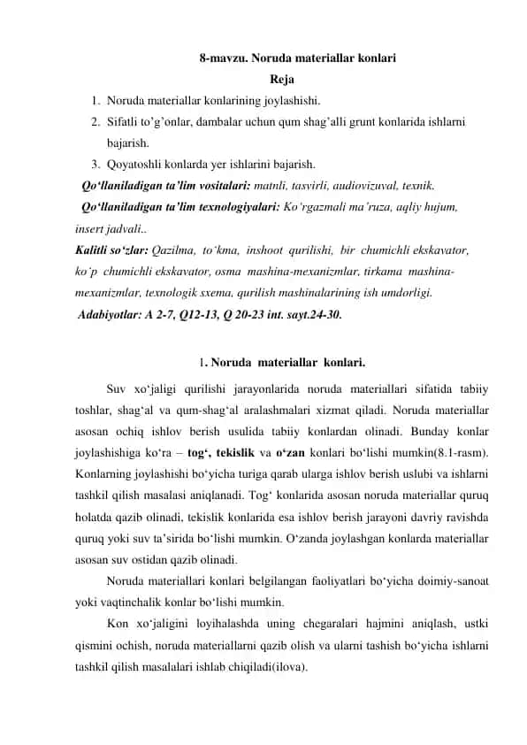 Noruda materiallar konlari