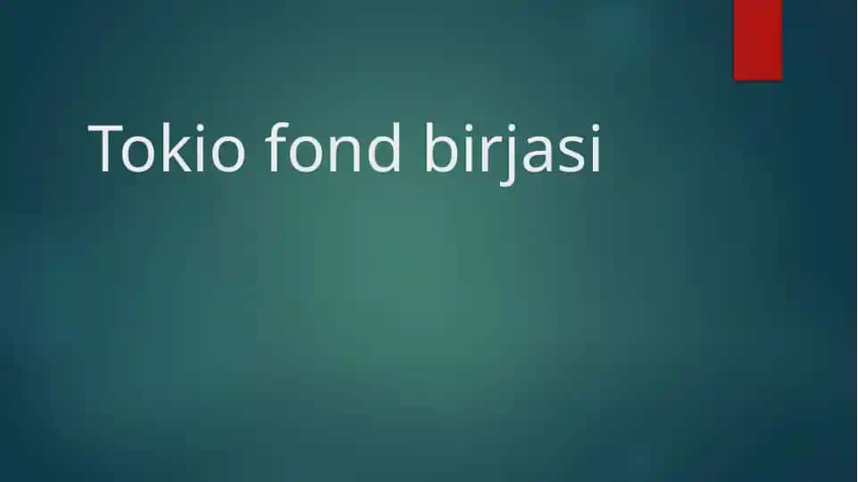 Tokio fond birjasi