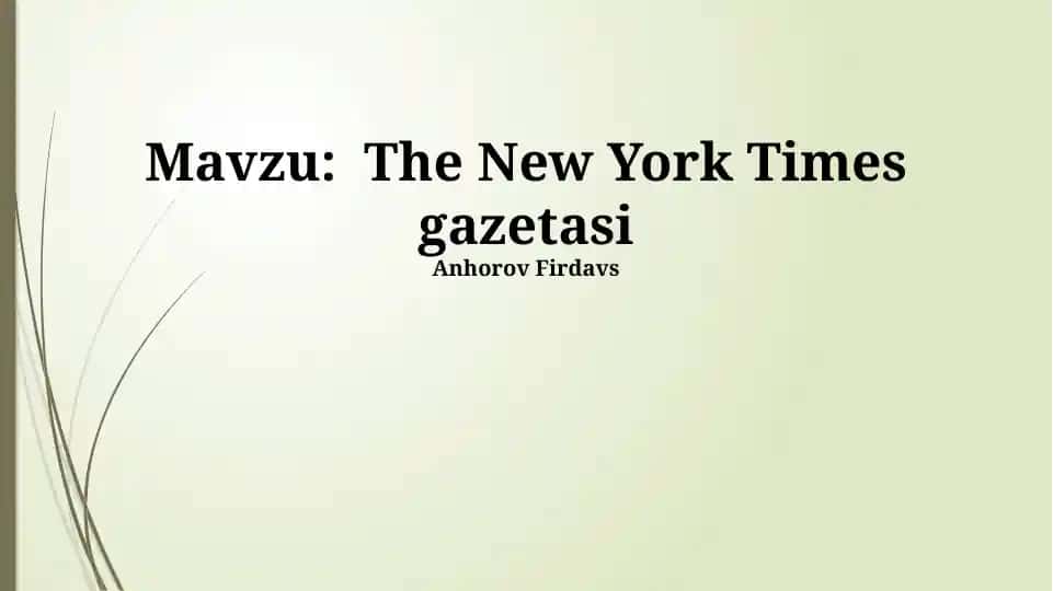 The New York Times gazetasi