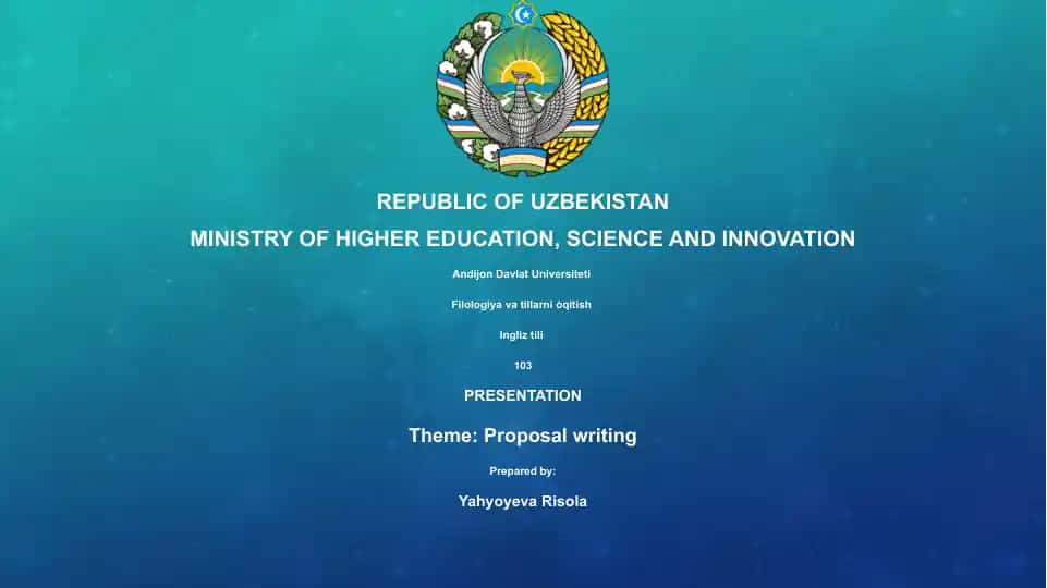 Proposal Writing