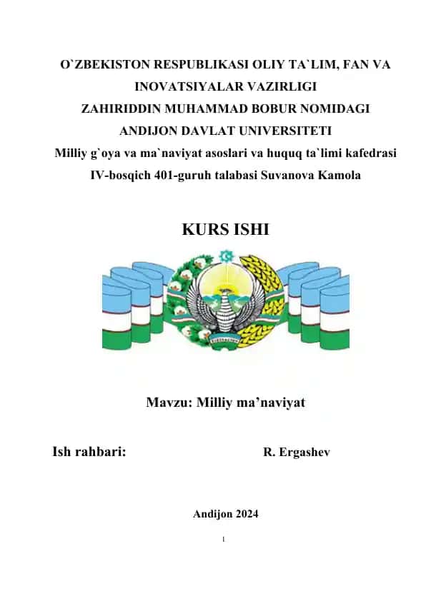 Milliy ma'naviyat va g'oya
