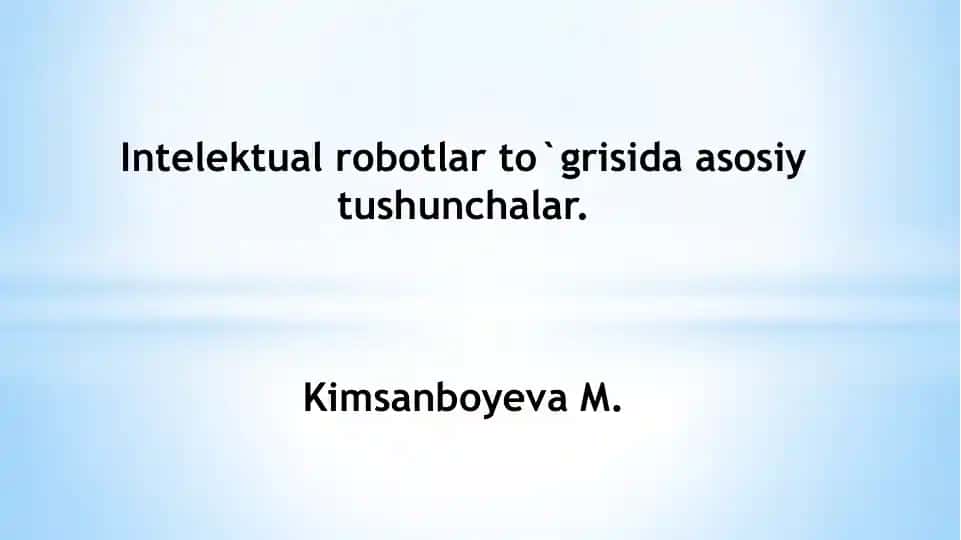 Intellektual robotlar