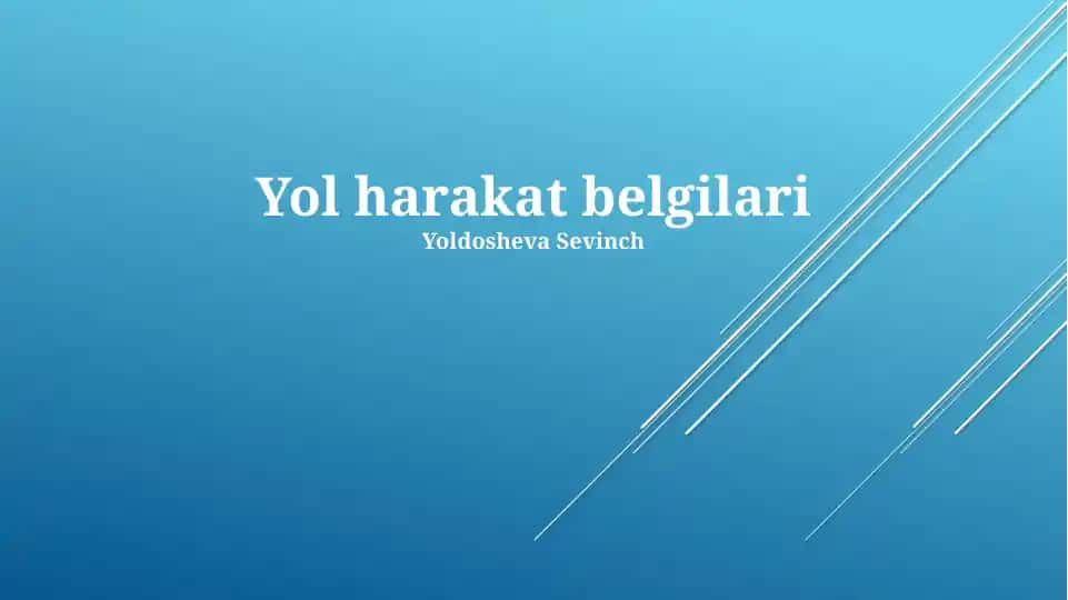 Yo'l harakat belgilari