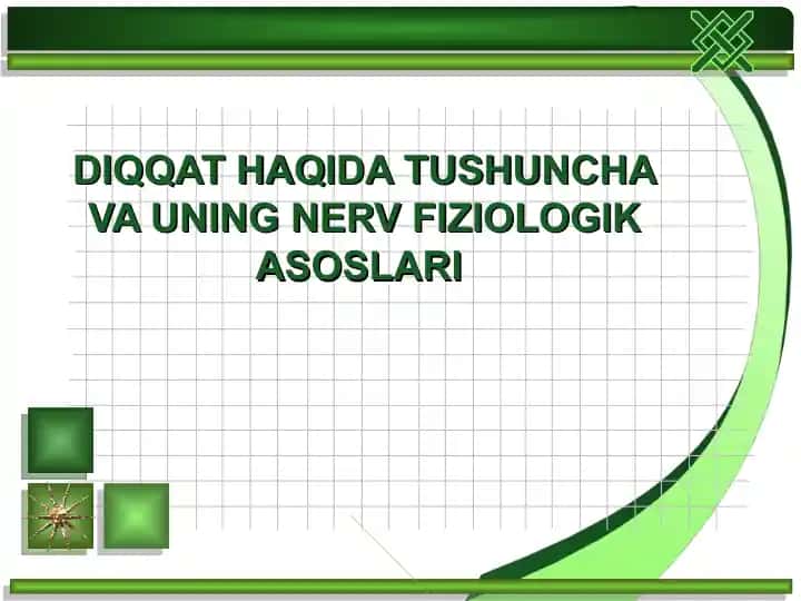 DIQQAT HAQIDA TUSHUNCHA VA UNING NERV FIZIOLOGIK ASOSLARI