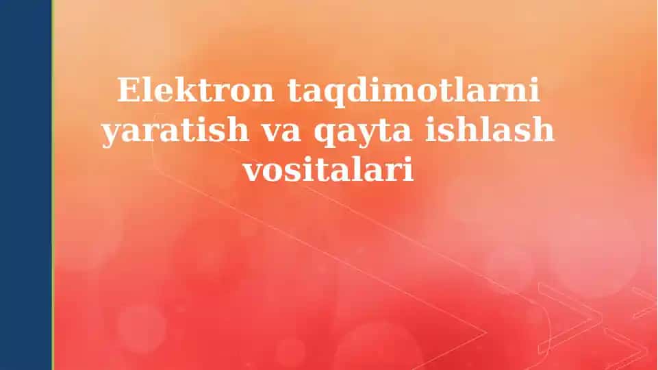Elektron taqdimotlar