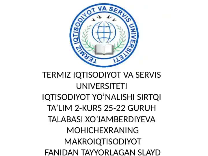 Makroiqtisodiyot fanidan slayd