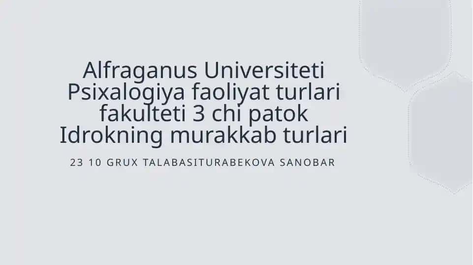 Sensory perception va uning turli shakllari va inson tafakkuridagi o'rni