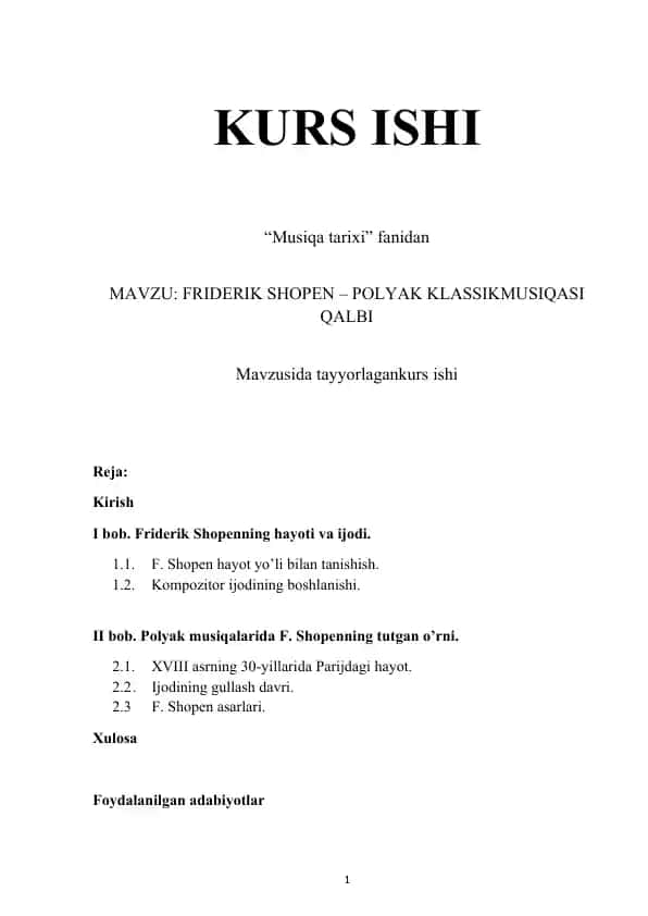 Friderik Shopen - Polyak klassik musiqasi qalbi