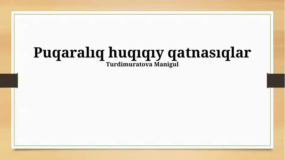 Puqaralıq huqıqıy qatnasıqlar