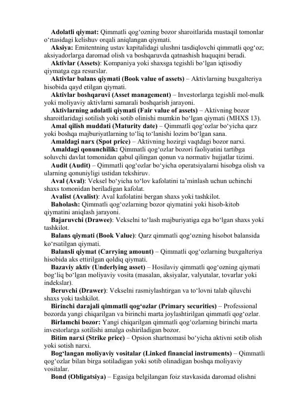 Adolatli qiymat
