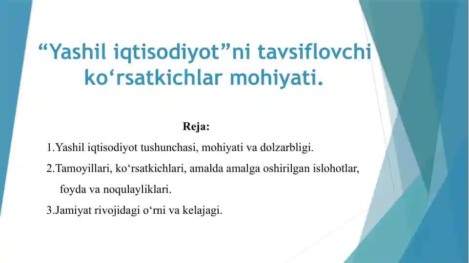 Yashil iqtisodiyot