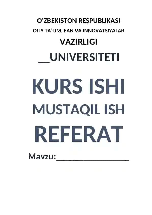 Mikroiqtisodiyot-2 fanidan kurs ishi