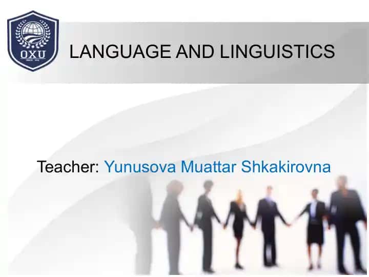 "LANGUAGE AND LINGUISTICS"