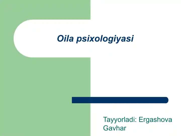 Oila psixologiyasi