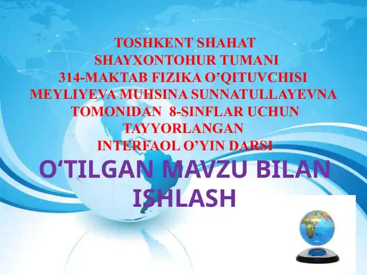 Interfaol O'yin Darsi