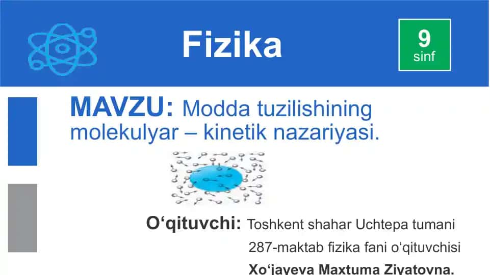 Molekulyar-Kinetik Nazariya (MKN)