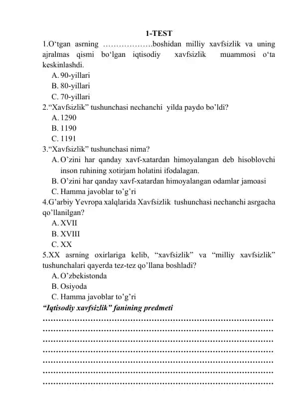 "Xavfsizlik"