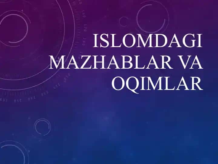 Islomdagi mazhablar va oqimlar