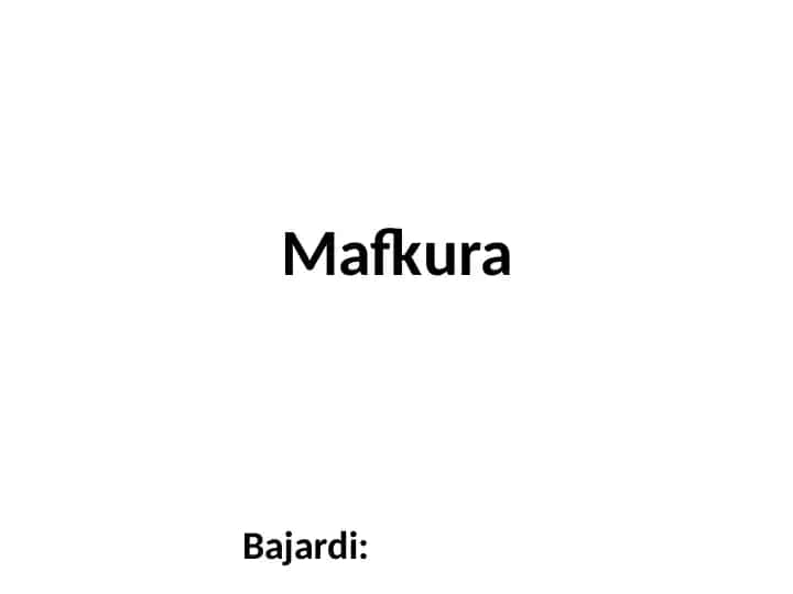 Mafkura