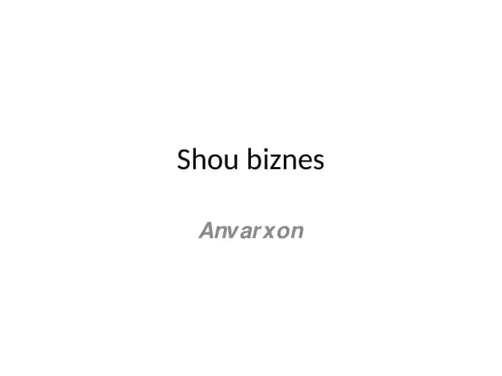 Shou biznes