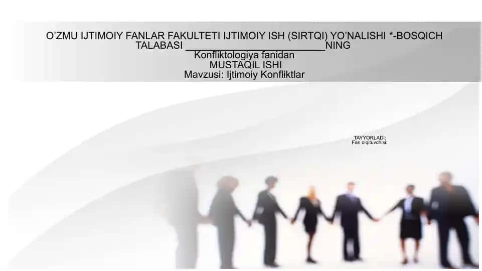 Ijtimoiy Konfliktlar
