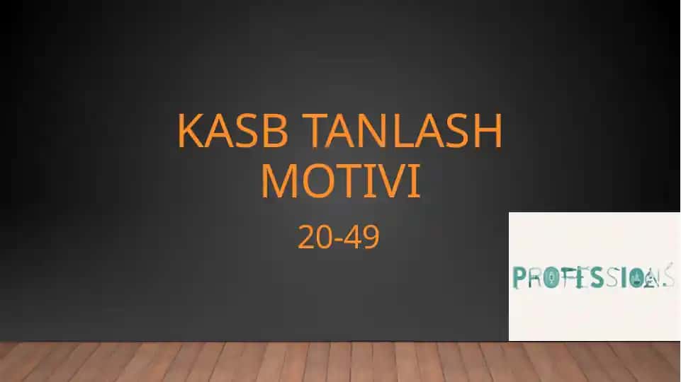 Kasbtanlashmotivi