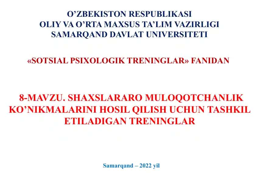 Sotsial psixologik treninglar