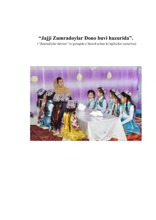 Zumradoylar Dono buvi huzurida" ssenariy