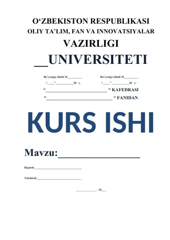 Ikki karrali integral xossalari bo‘yicha kurs ishi