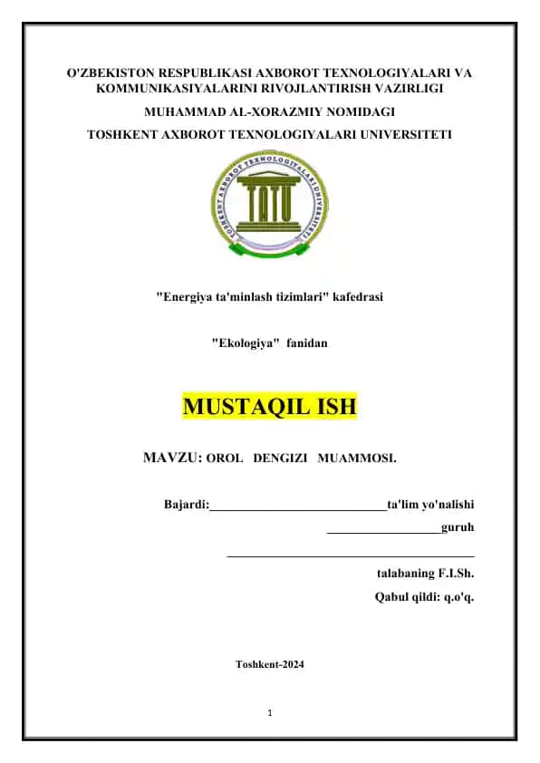 OROL DENGIZI MUAMMOSI