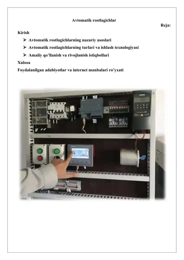 Avtomatik rostlagichlar