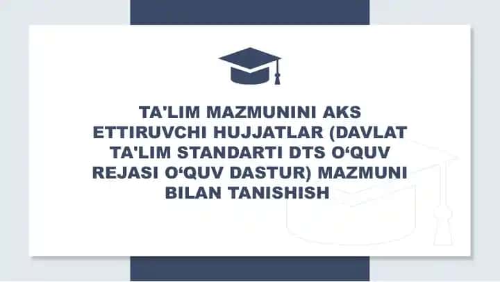 Ta’lim tizimini boshqarish bo‘yicha hujjatlar