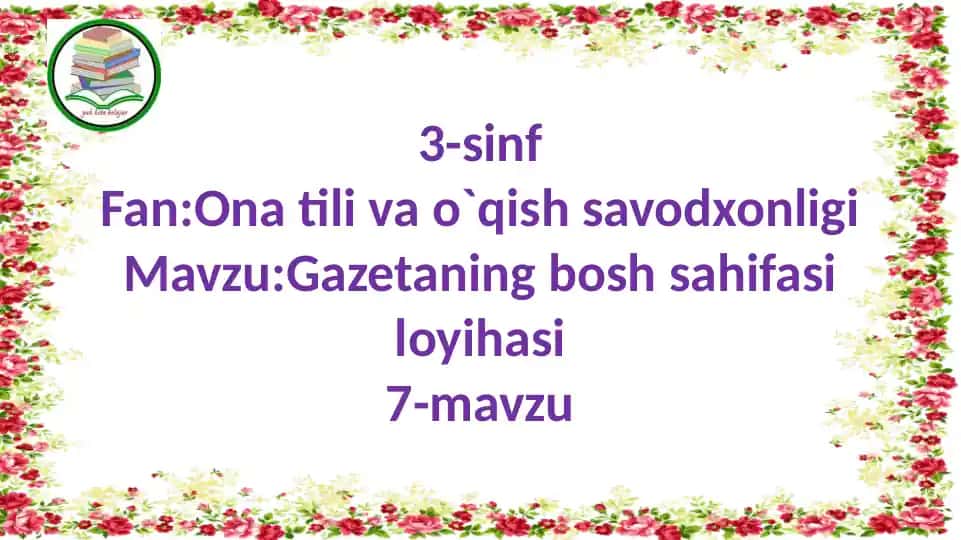 Gaseta va jurnallarning bosh sahifasi