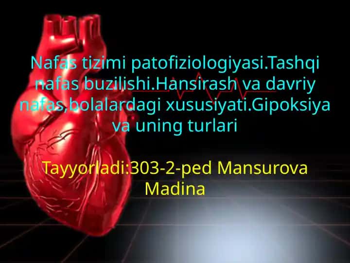 Nafas tizimi patofiziologiyasi