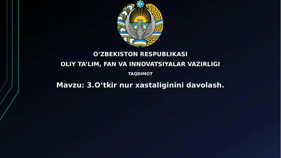 O'tkir radiatsiya kasalligining davolash