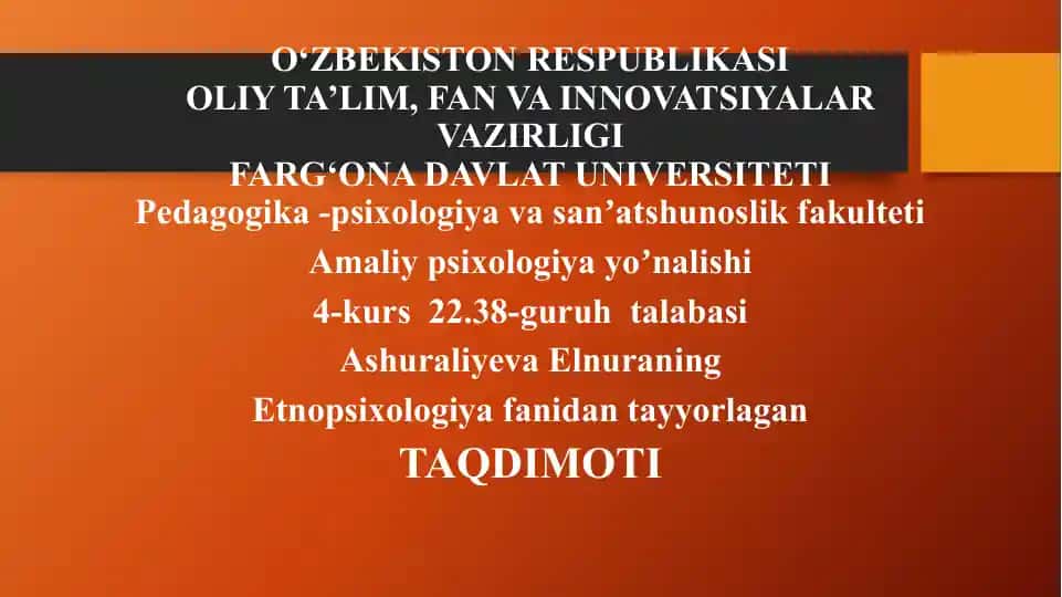 Amaliy psixologiya yoʼnalishi