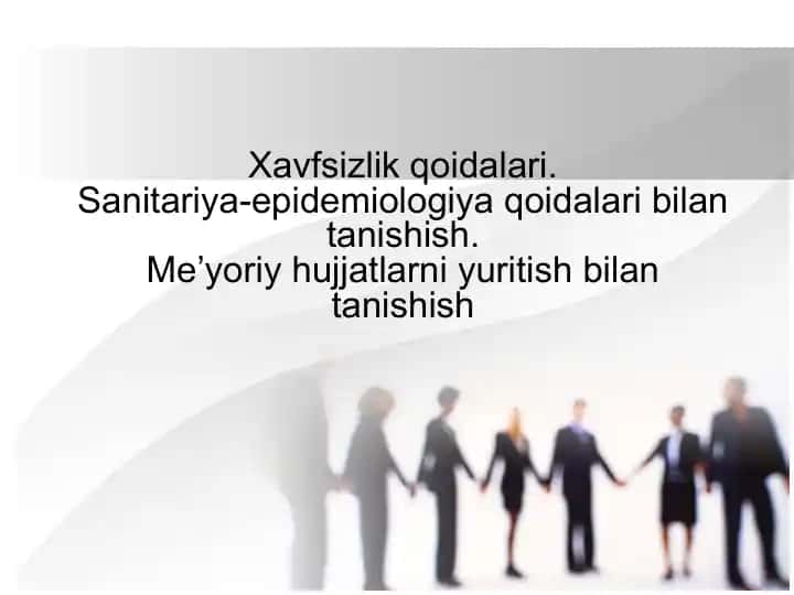 Xavfsizlik qoidalari