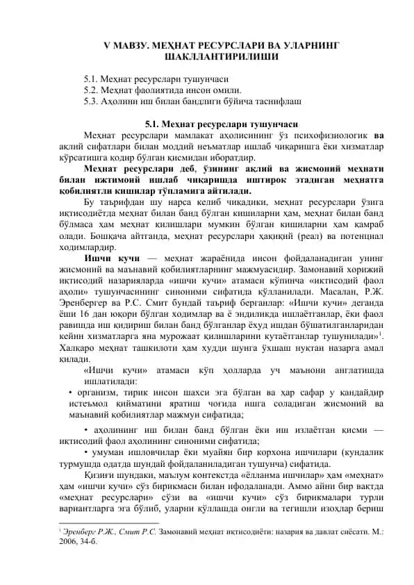 Mehnat Resurslari