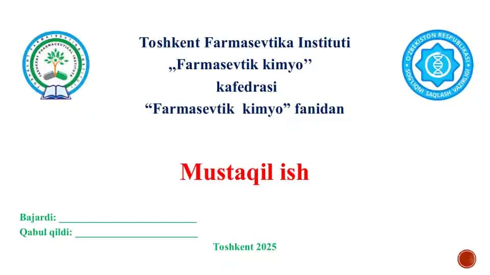 Aminoglikozidlarning tahlilida xromotografik usullarining qo'llanilishi. Taqdimot 24 bet