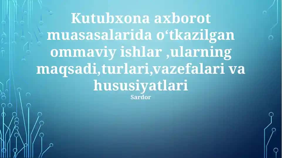 Jamoatchilik tadbirlari