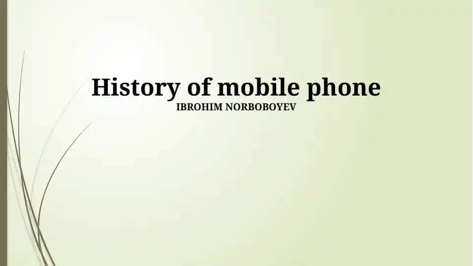 History of mobile phone