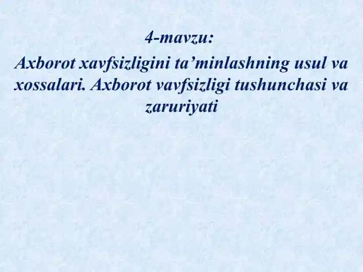 Axborotxavfsizligi