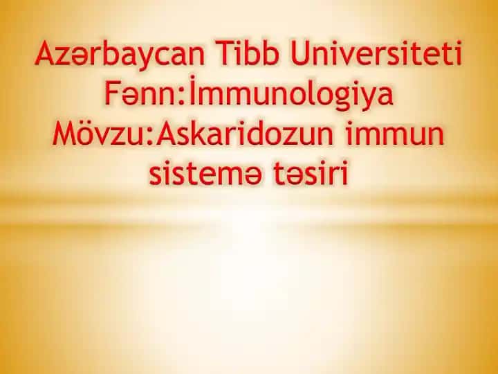 Askaridoz immun sistemi