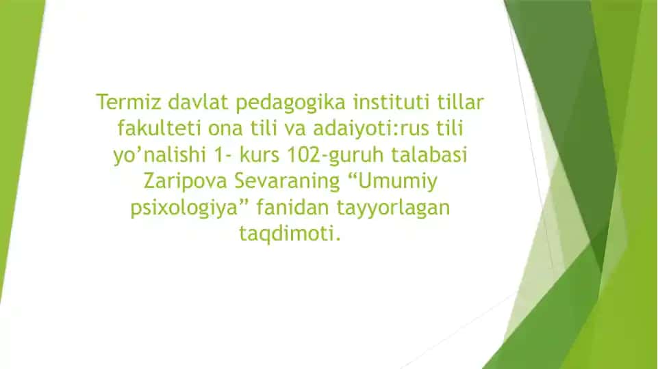O’yin maktabgacga yoshdagi bolaning yetakchi faoliyati