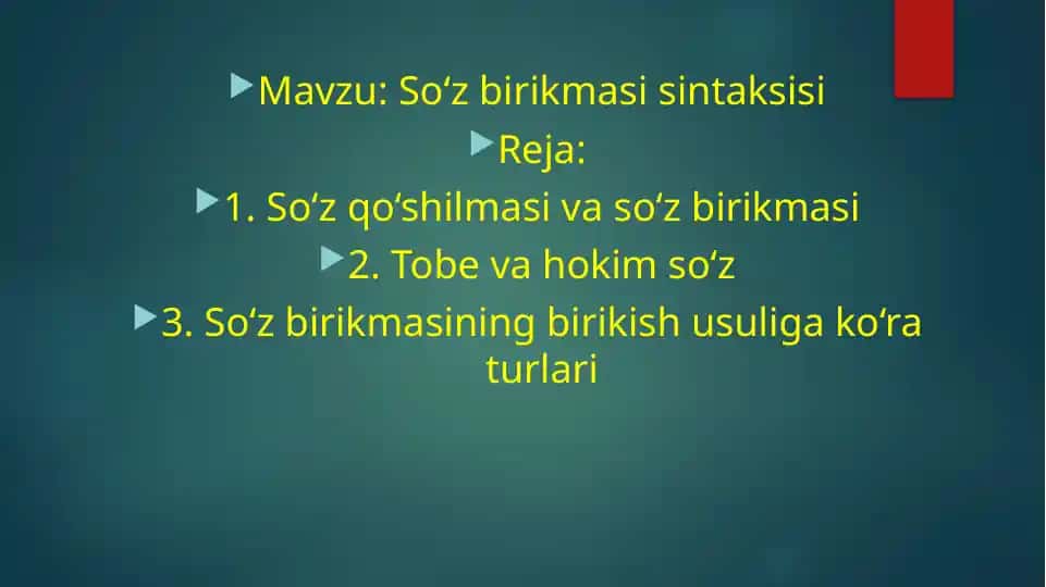 So‘z birikmasi sintaksisi