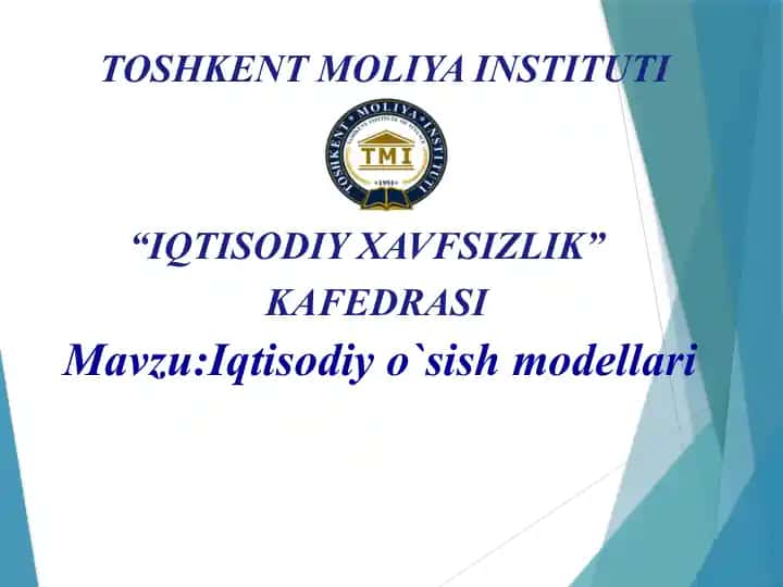 Iqtisodiy o`sish modellari