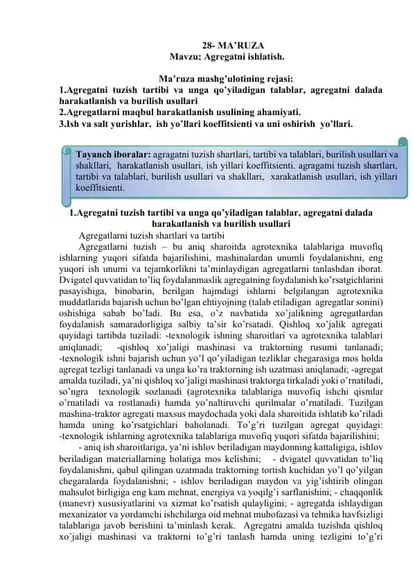 Agregatlar