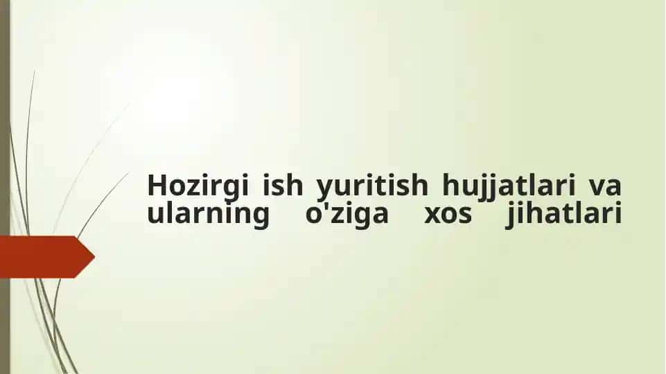 Ish yuritish hujjatlari