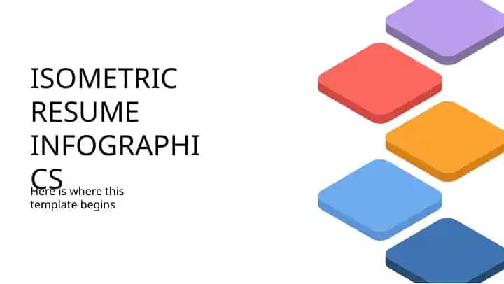 ISOMETRIC RESUME INFOGRAPHICS