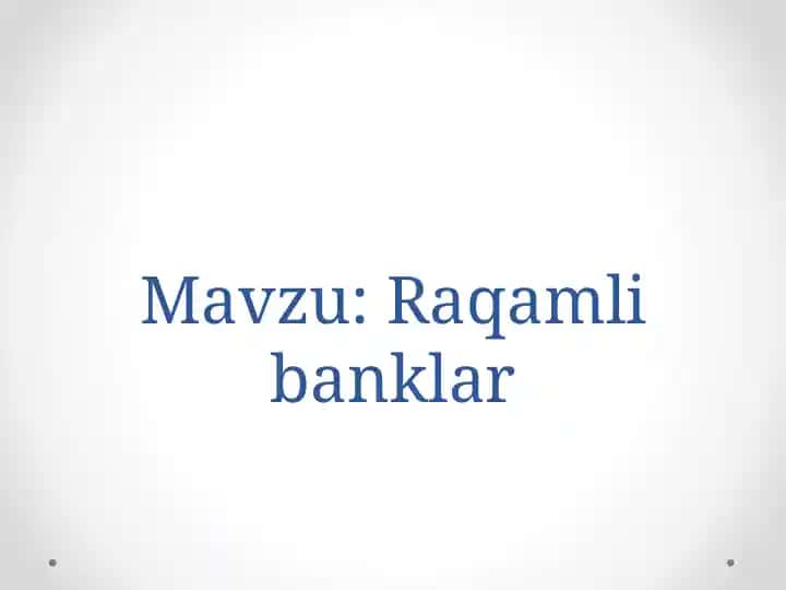 Raqamli banklar
